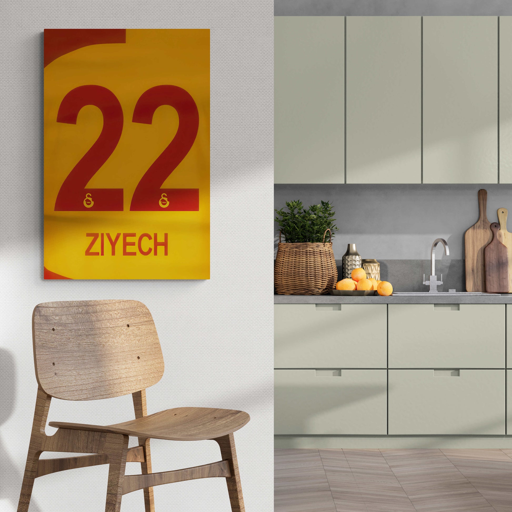 Ziyech Poster | Muurdecoratie Sports | Wanddecoratie Voetbal Ster | Schilderijen Home | Posters Kunst