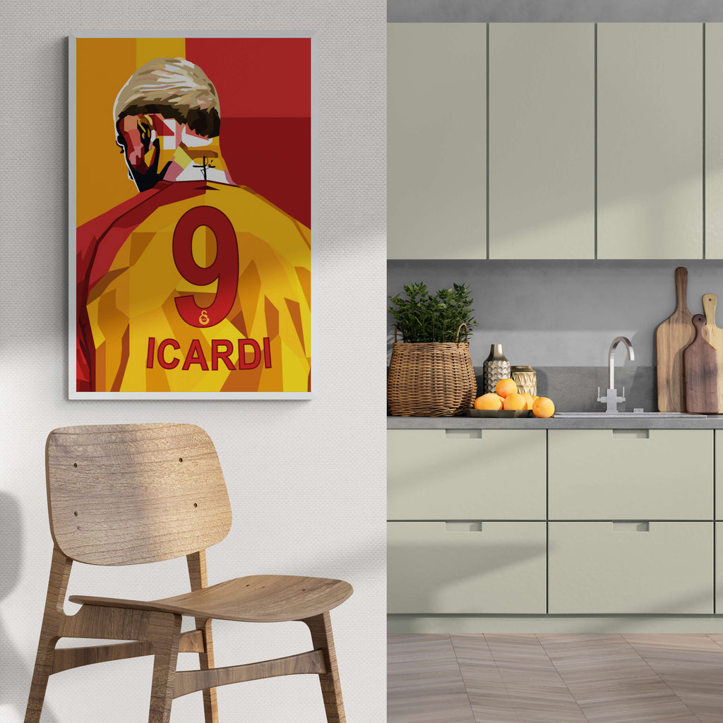 Mauro Icardi Poster | Galatasaray | Muurdecoratie | Wanddecoratie voor Voetbalfans | Sports Kunst aan de Muur | Voetbal Posters | Decoratie voor Thuis