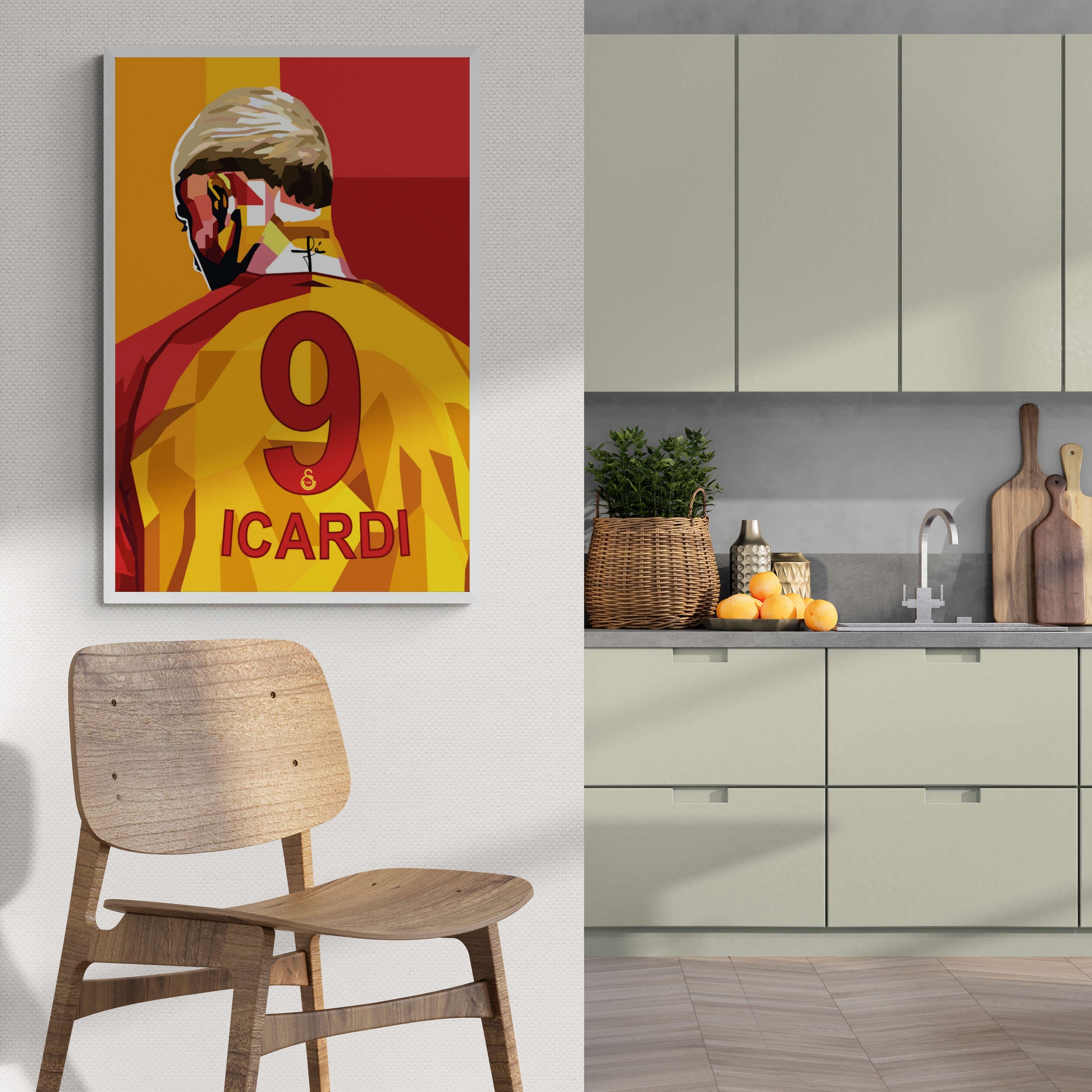 Mauro Icardi Poster | Galatasaray | Muurdecoratie | Wanddecoratie voor Voetbalfans | Sports Kunst aan de Muur | Voetbal Posters | Decoratie voor Thuis