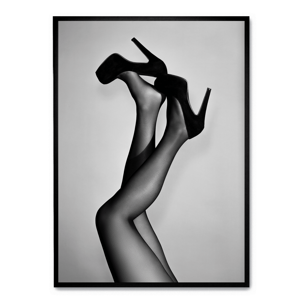 Velvet Shoe Art | Mode Illustratie | Elegante Schoenen Poster | Muurdecoratie voor Slaapkamer | Schilderij voor Woningdecoratie