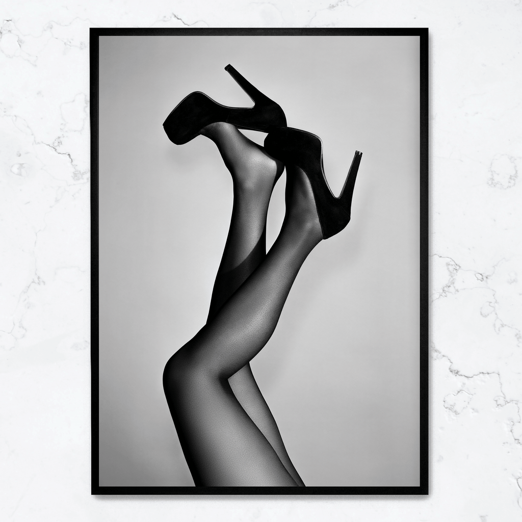 Velvet Shoe Art | Mode Illustratie | Elegante Schoenen Poster | Muurdecoratie voor Slaapkamer | Schilderij voor Woningdecoratie