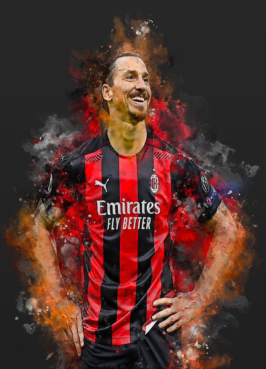 Zlatan Football Soccer | Posters | Muurdecoratie | Wanddecoratie | Kunst | Prenten | Visuele kunstwerken