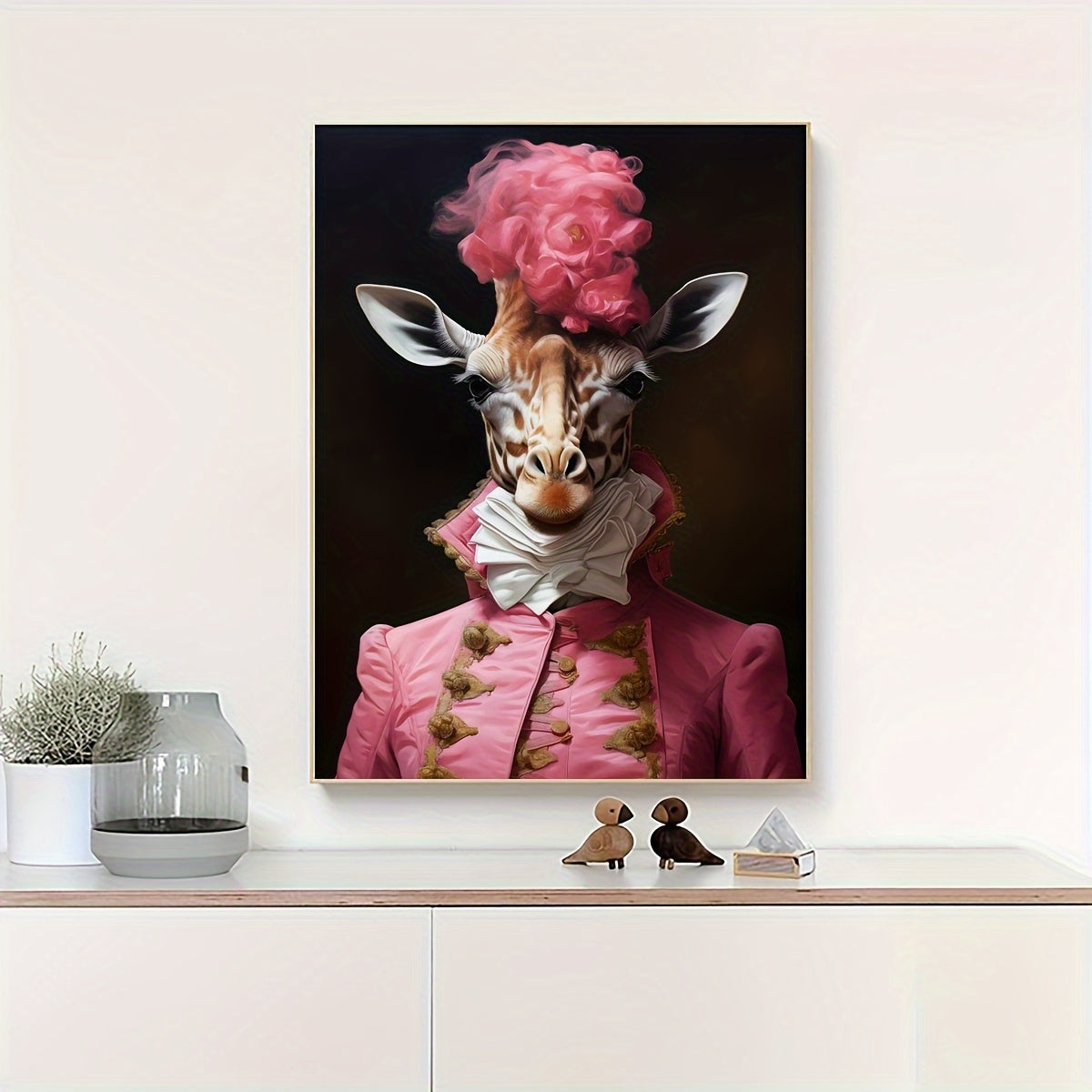 Circus Giraffe Poster | Royal Punk Animals Muurdecoratie | Artistieke Dieren Illustratie | Unieke Wanddecoratie Woonkamer Kinderkamer Slaapkamer
