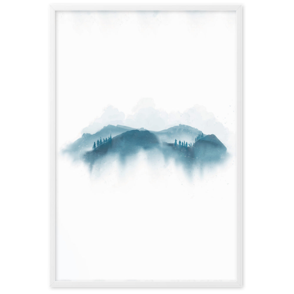 Blue Mountains Landscape | Muurdecoratie | Natuurtafereel | Posters | Schilderijen | Canvas kunst