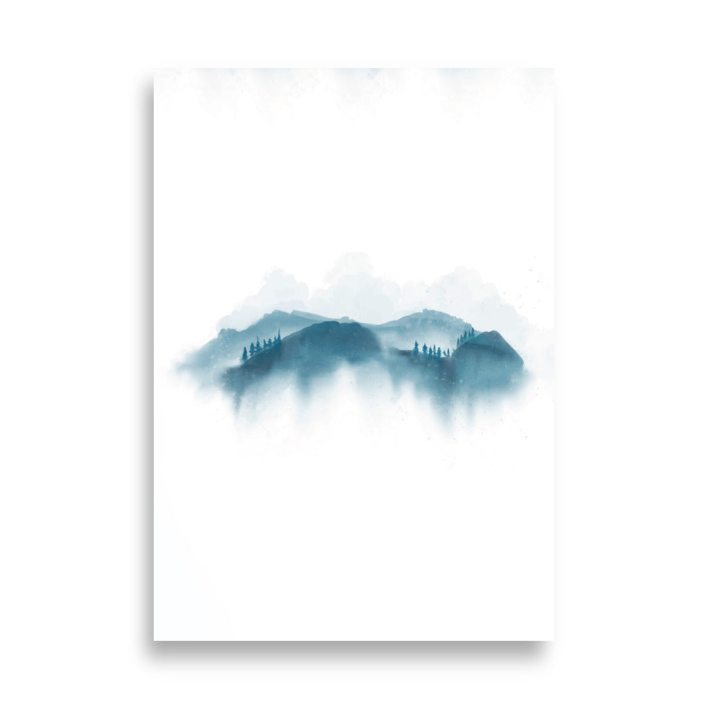 Blue Mountains Landscape | Muurdecoratie | Natuurtafereel | Posters | Schilderijen | Canvas kunst