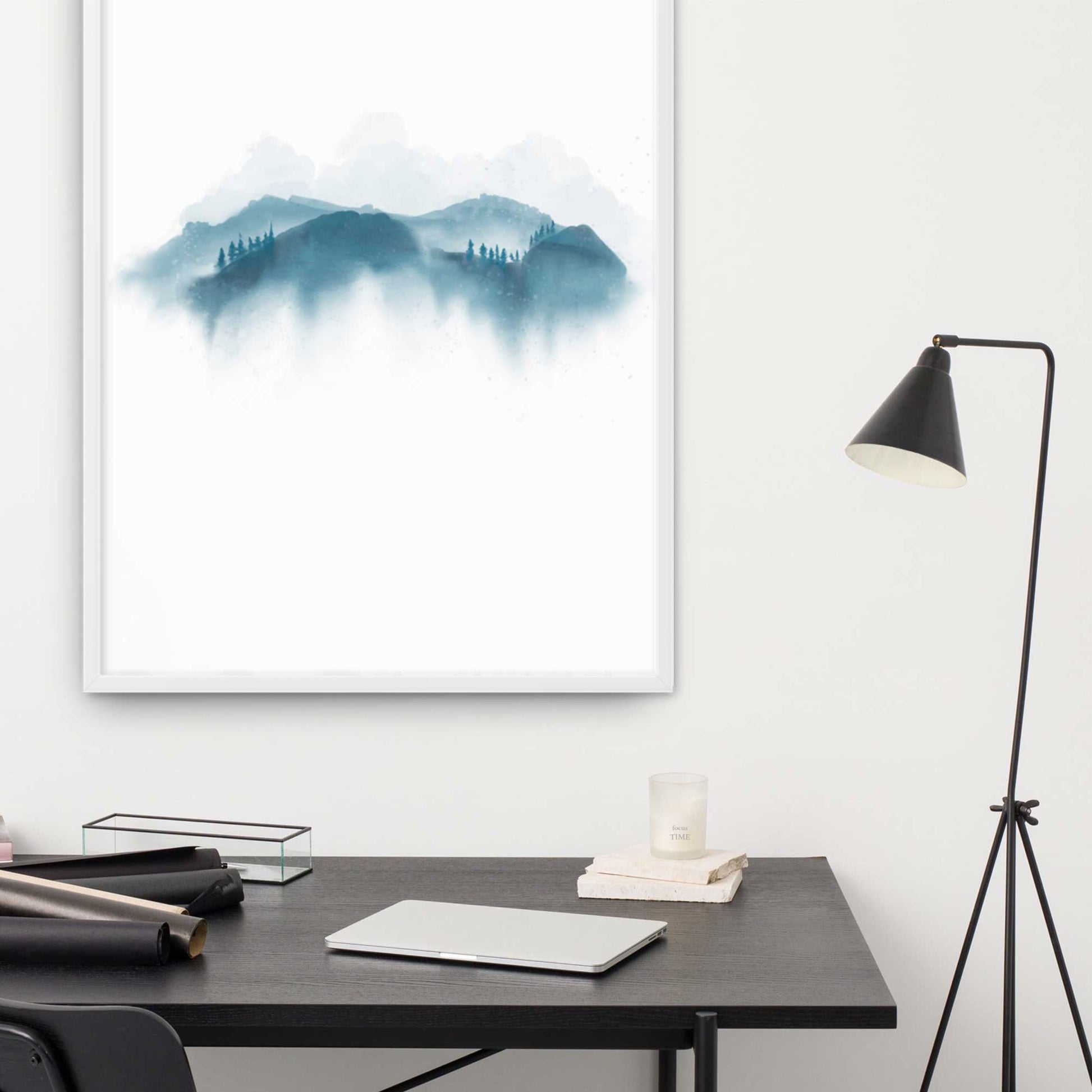 Blue Mountains Landscape | Muurdecoratie | Natuurtafereel | Posters | Schilderijen | Canvas kunst