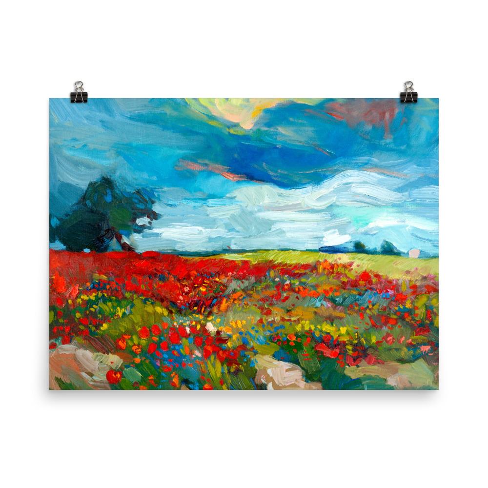 Blumenfelder | Posters | Muurdecoratie | Wanddecoratie | Visuele Kunstwerken | Huis en Tuin Kunst