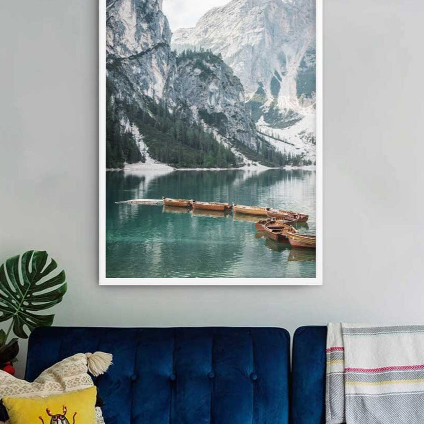 Lago di Braies | Muurdecoratie Poster | Wanddecoratie | Posters | Schilderijen | Woondecoratie