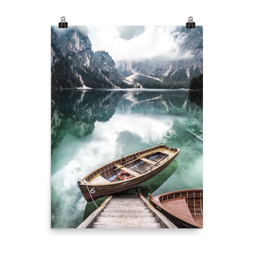 Braies lake Poster | Muurdecoratie | Wanddecoratie voor Huis & Tuin | Prenten en Visuele Kunstwerken