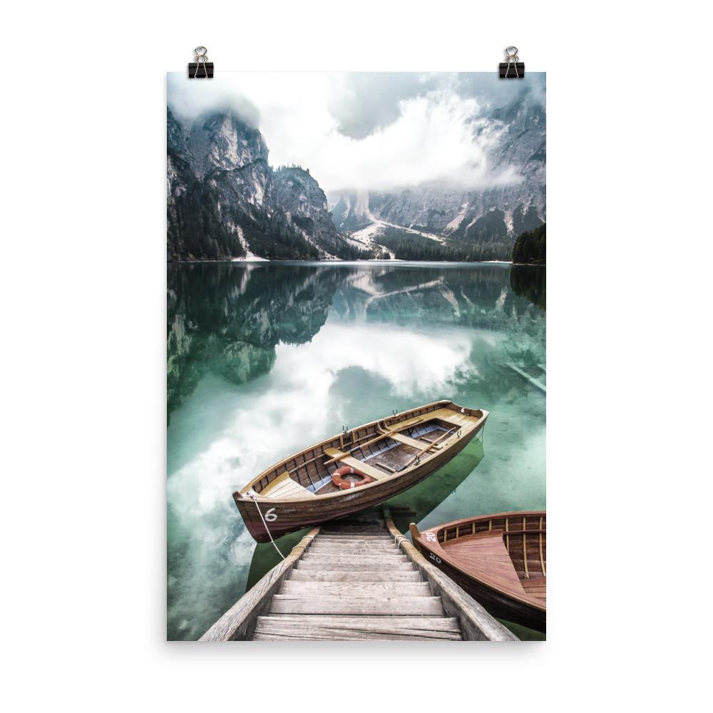 Braies lake Poster | Muurdecoratie | Wanddecoratie voor Huis & Tuin | Prenten en Visuele Kunstwerken