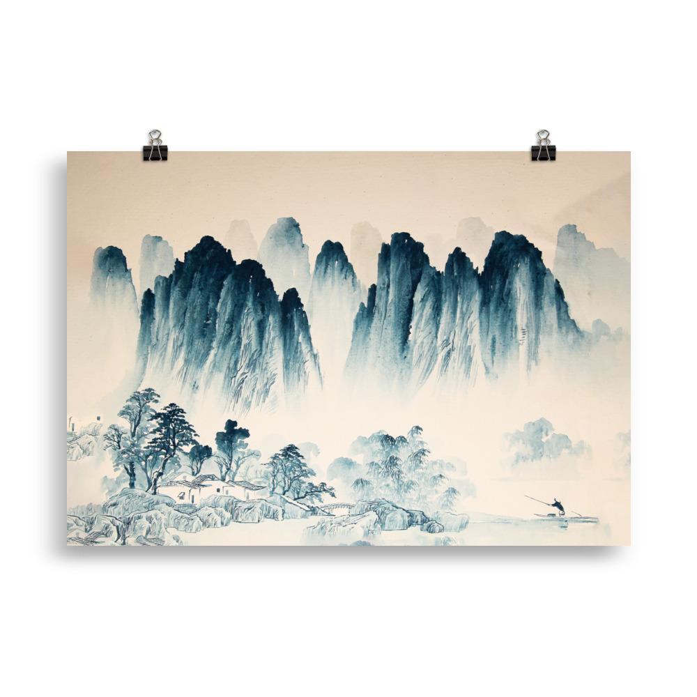 The Mountains of Asia | Muurdecoratie | Wanddecoratie | Posters | Schilderijen | Canvas kunst