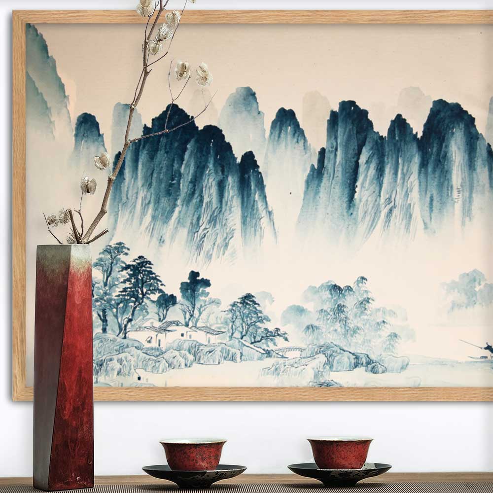 The Mountains of Asia | Muurdecoratie | Wanddecoratie | Posters | Schilderijen | Canvas kunst
