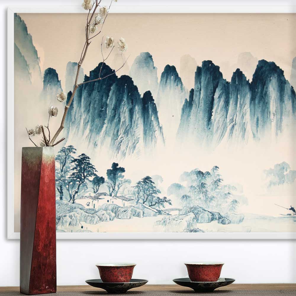 The Mountains of Asia | Muurdecoratie | Wanddecoratie | Posters | Schilderijen | Canvas kunst