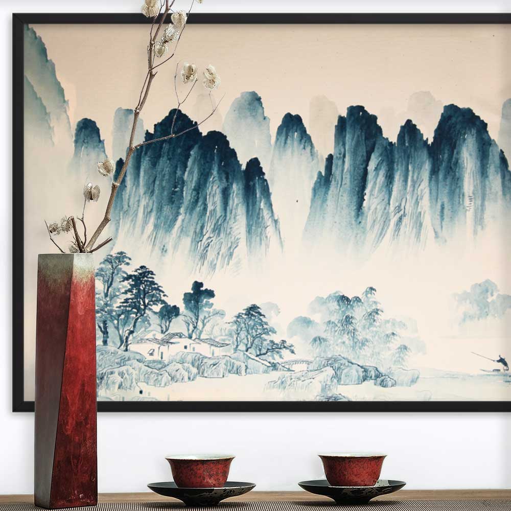The Mountains of Asia | Muurdecoratie | Wanddecoratie | Posters | Schilderijen | Canvas kunst