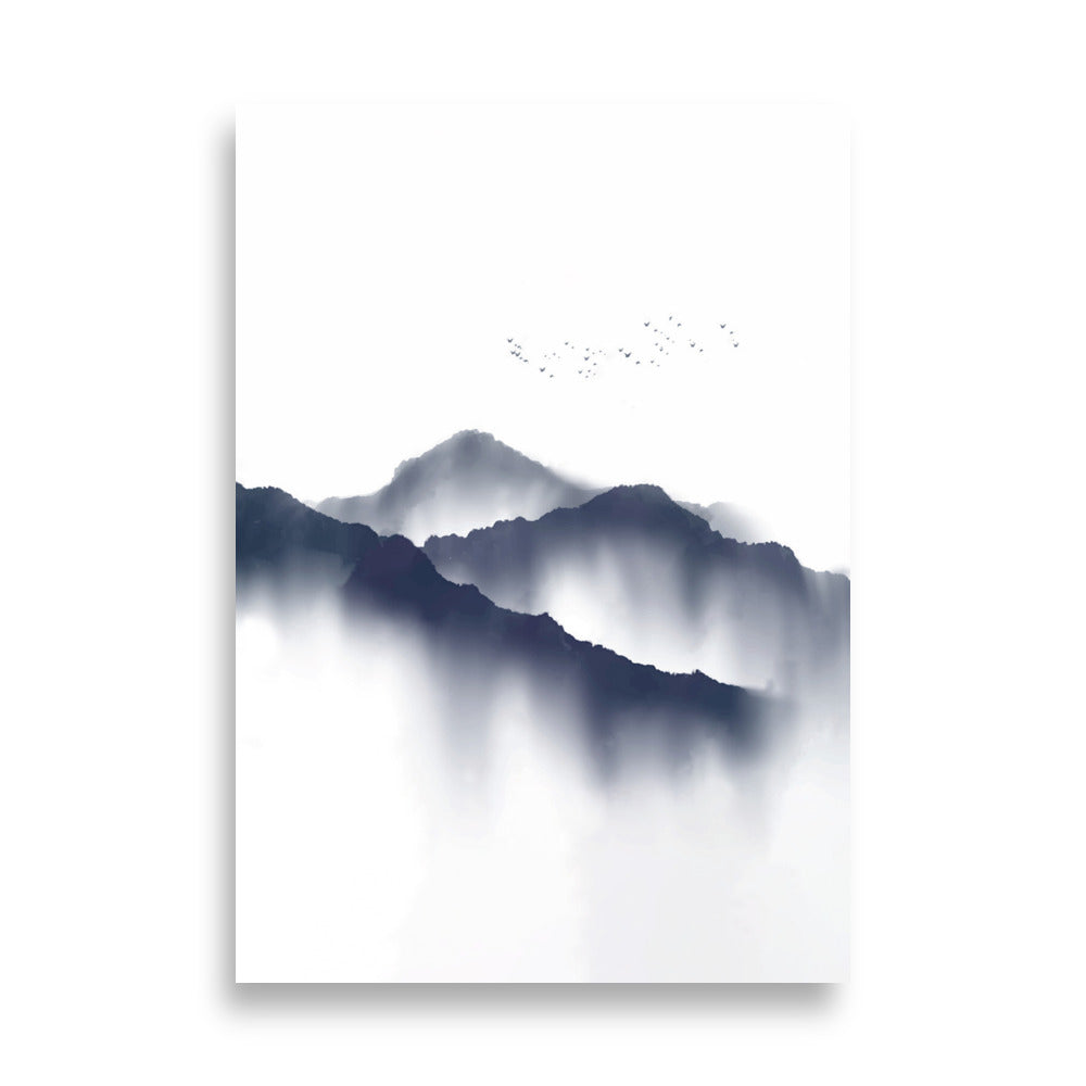 Misty Mountains | Muurdecoratie | Wanddecoratie | Posters | Berglandschap | Schilderijen | Canvas Kunst