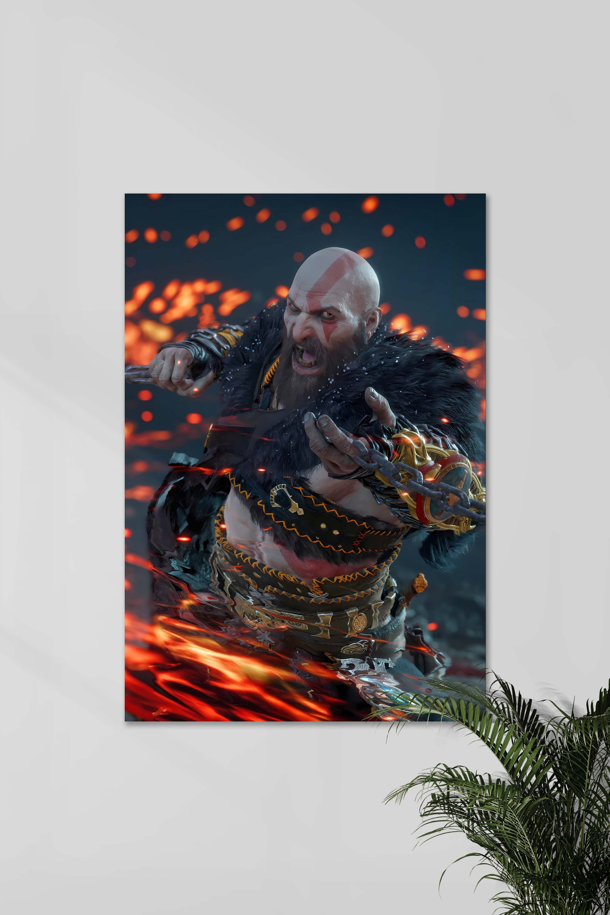 Spartan Rage | Muurdecoratie God of War #01 | Posters voor game-liefhebbers | Wanddecoratie Kunst