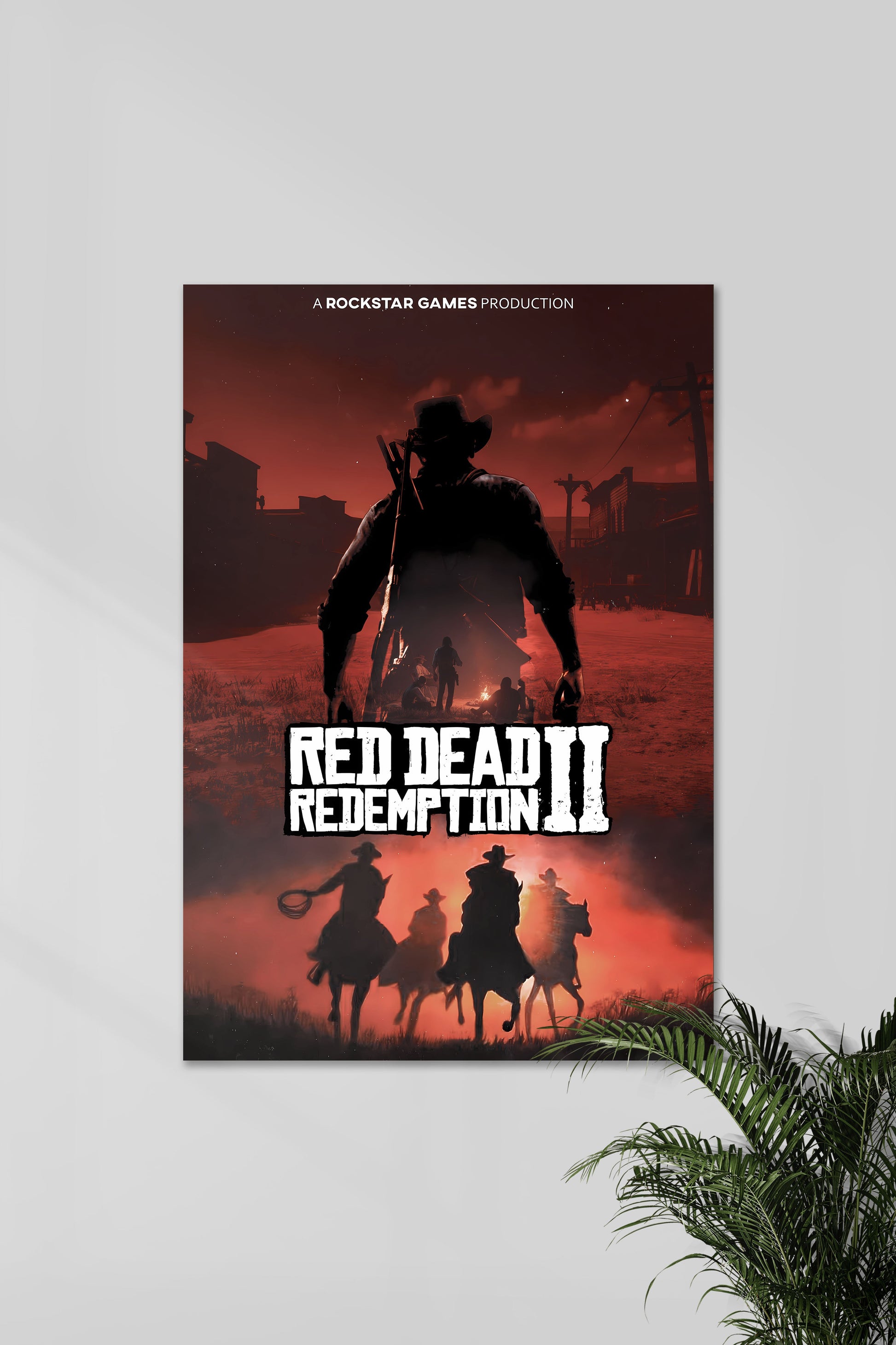 RED DEAD REDEMPTION II | RDR II | Muurdecoratie | Wanddecoratie | Posters voor game liefhebbers | Schilderijen stijl | Canvas kunst gaming theme