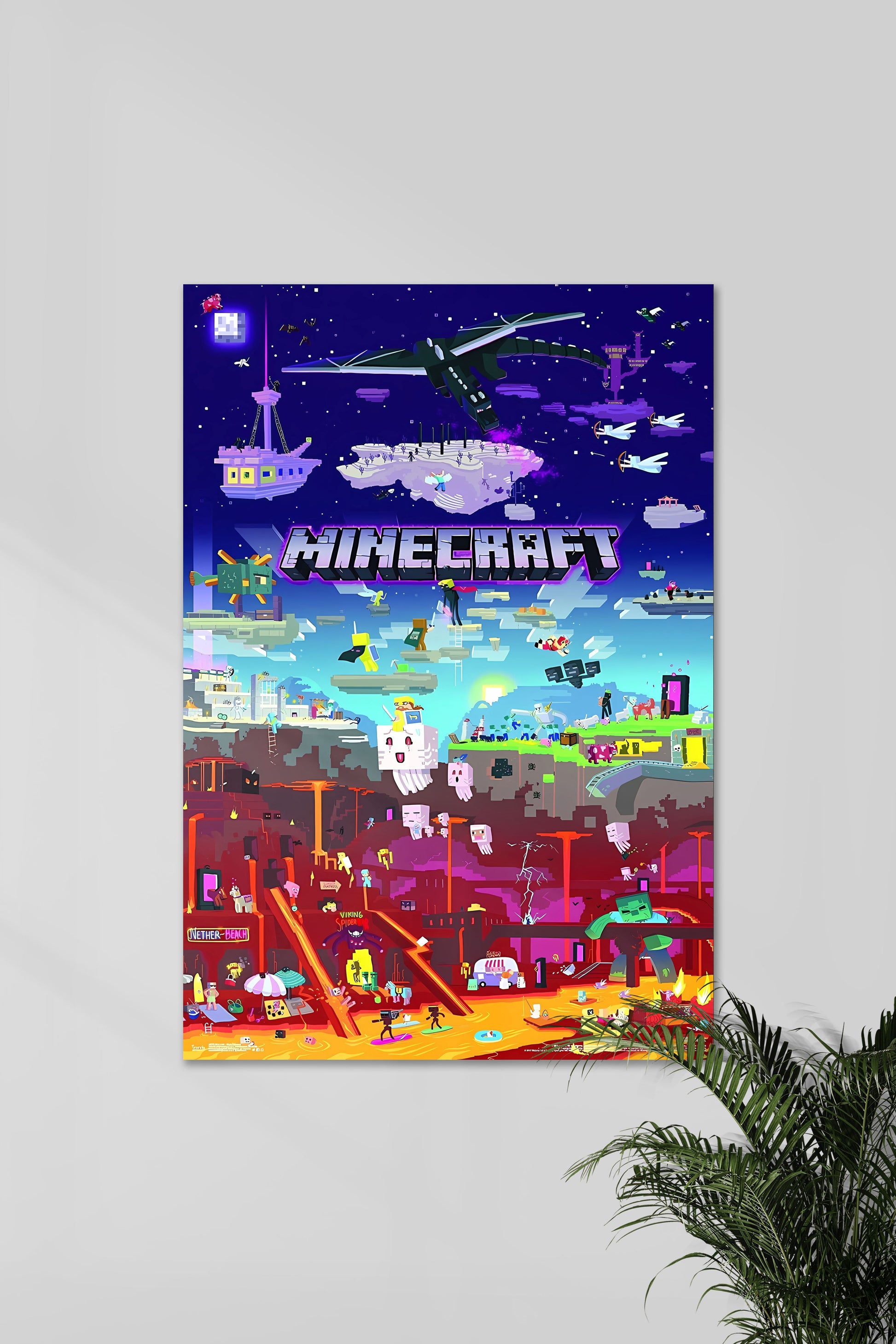 MINECRAFT WORLD | Wanddecoratie Game | Kunst Poster | Muurdecoratie voor Gamers | Minecraft Posters