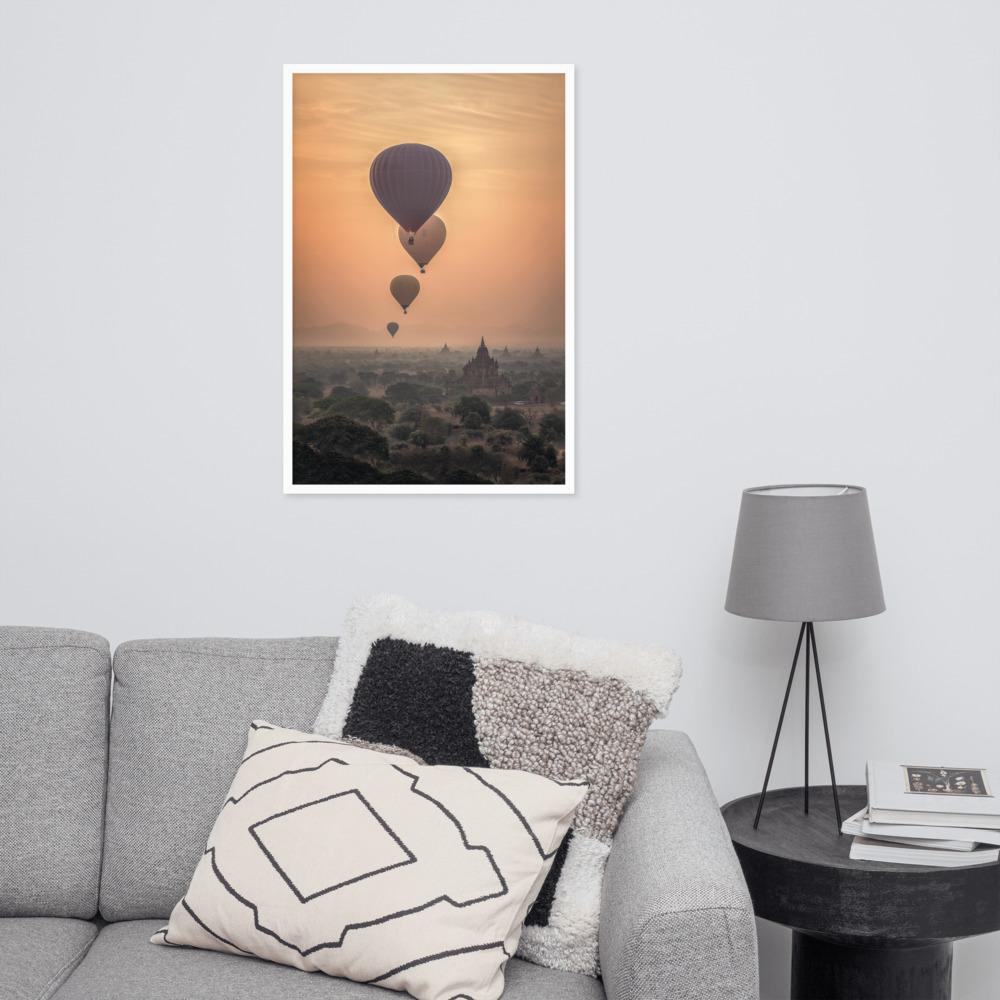 Hot Air Balloons | Muurdecoratie | Kunst Poster | Wanddecoratie voor Huis en Tuin | Luchtslingers