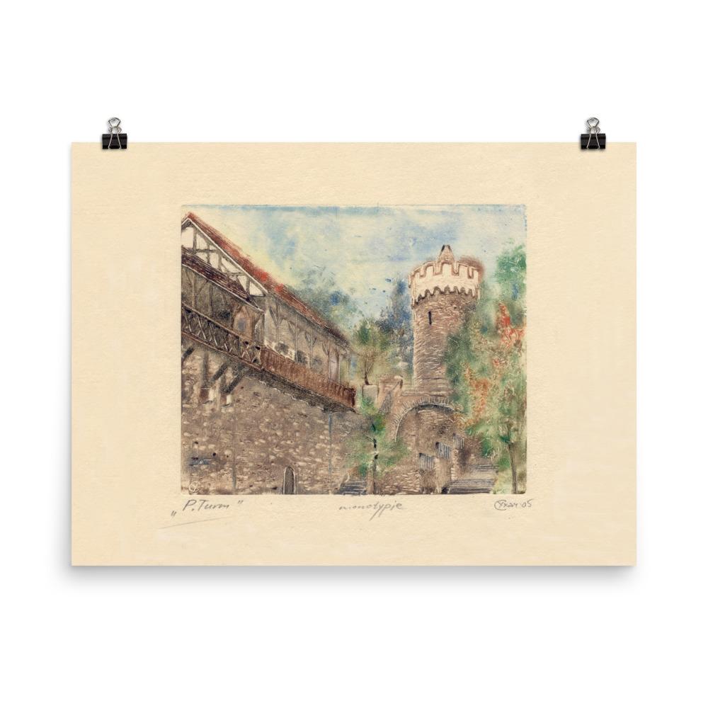 Jena Pulverturm Poster | Muurdecoratie | Wanddecoratie | Posters | Kunst | Huis en tuin