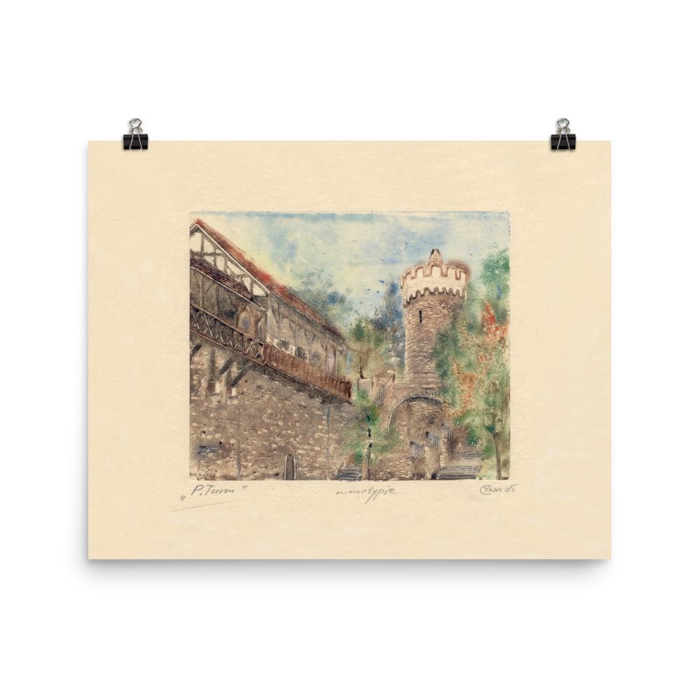 Jena Pulverturm Poster | Muurdecoratie | Wanddecoratie | Posters | Kunst | Huis en tuin