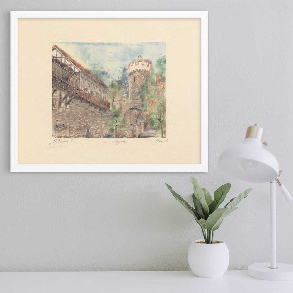 Jena Pulverturm Poster | Muurdecoratie | Wanddecoratie | Posters | Kunst | Huis en tuin