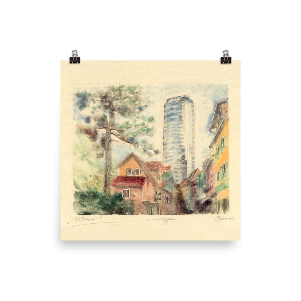 Jena Uniturm | Muurdecoratie | Wanddecoratie Kunst | Posters | Schilderijen | Canvas Kunst