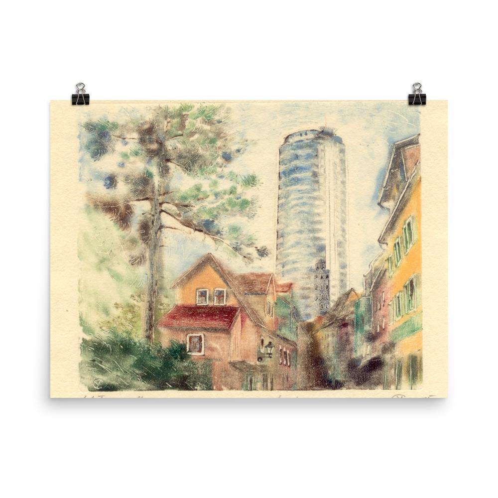 Jena Uniturm | Muurdecoratie | Wanddecoratie Kunst | Posters | Schilderijen | Canvas Kunst