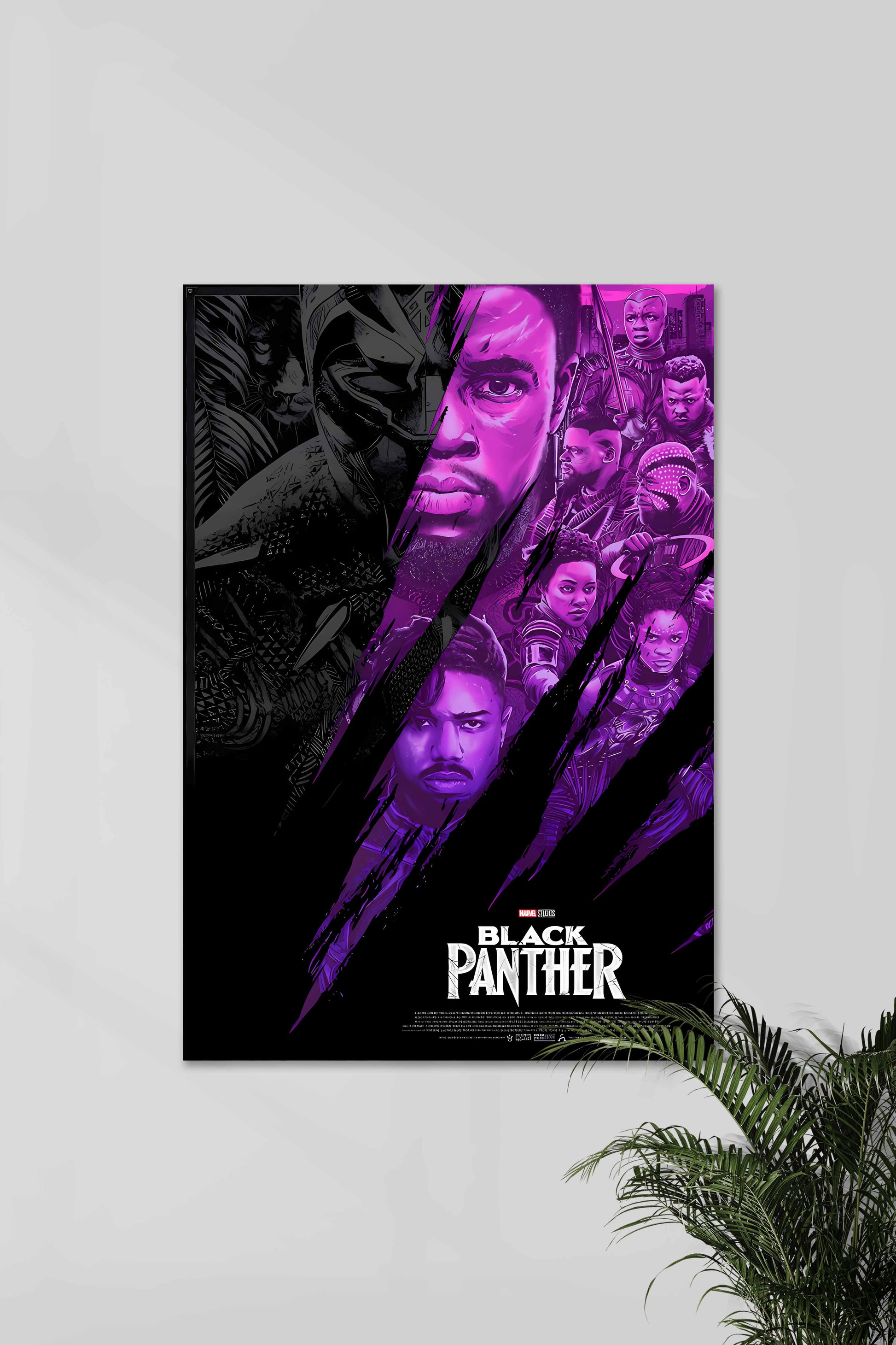 Black Panther #01 | MCU Film Poster | Muurdecoratie | Wanddecoratie | Schilderijen | Canvas Kunst