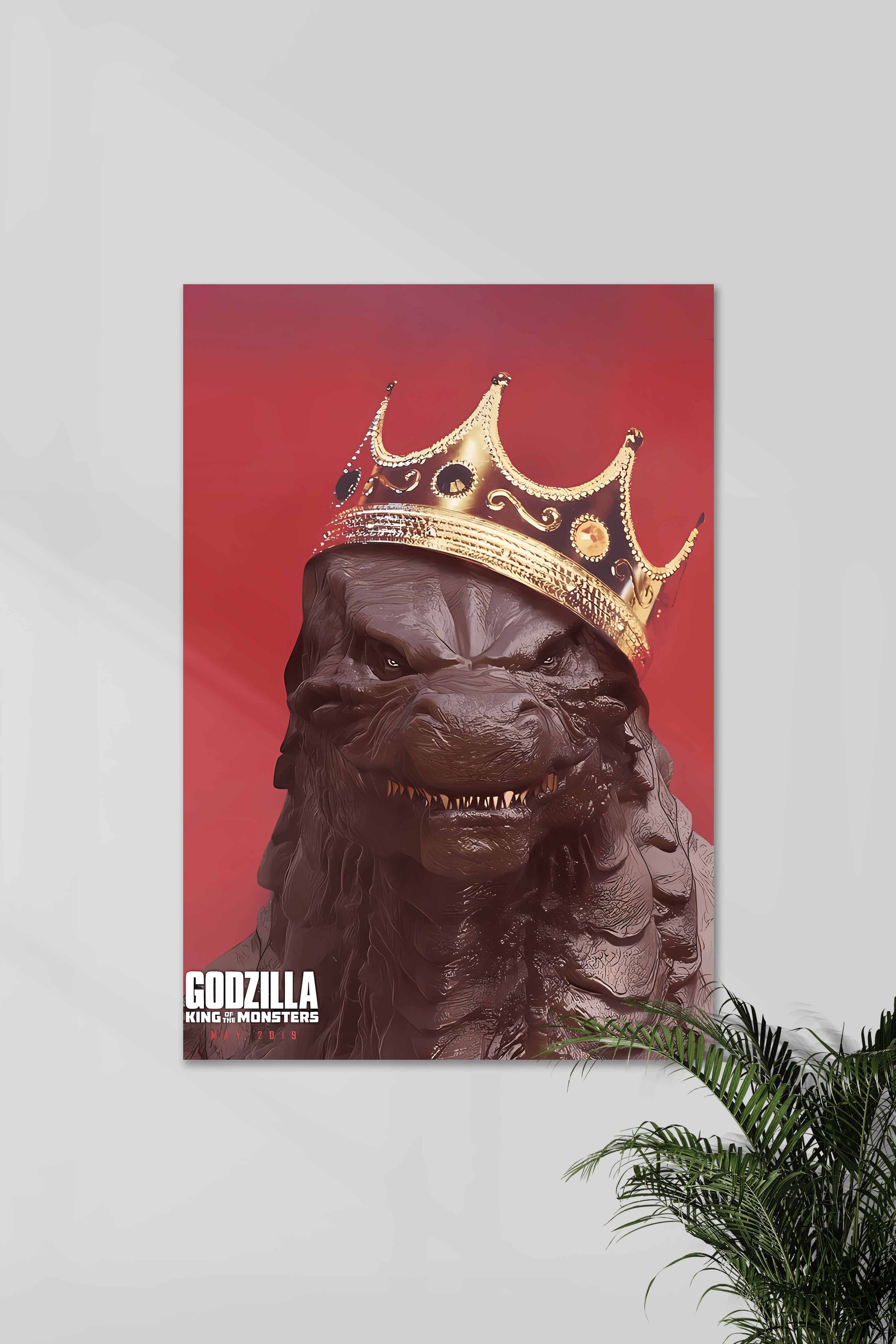The King Godzilla Crown poster | Muurdecoratie | Wanddecoratie | Filmkunst | Cinema Posters | Kunst