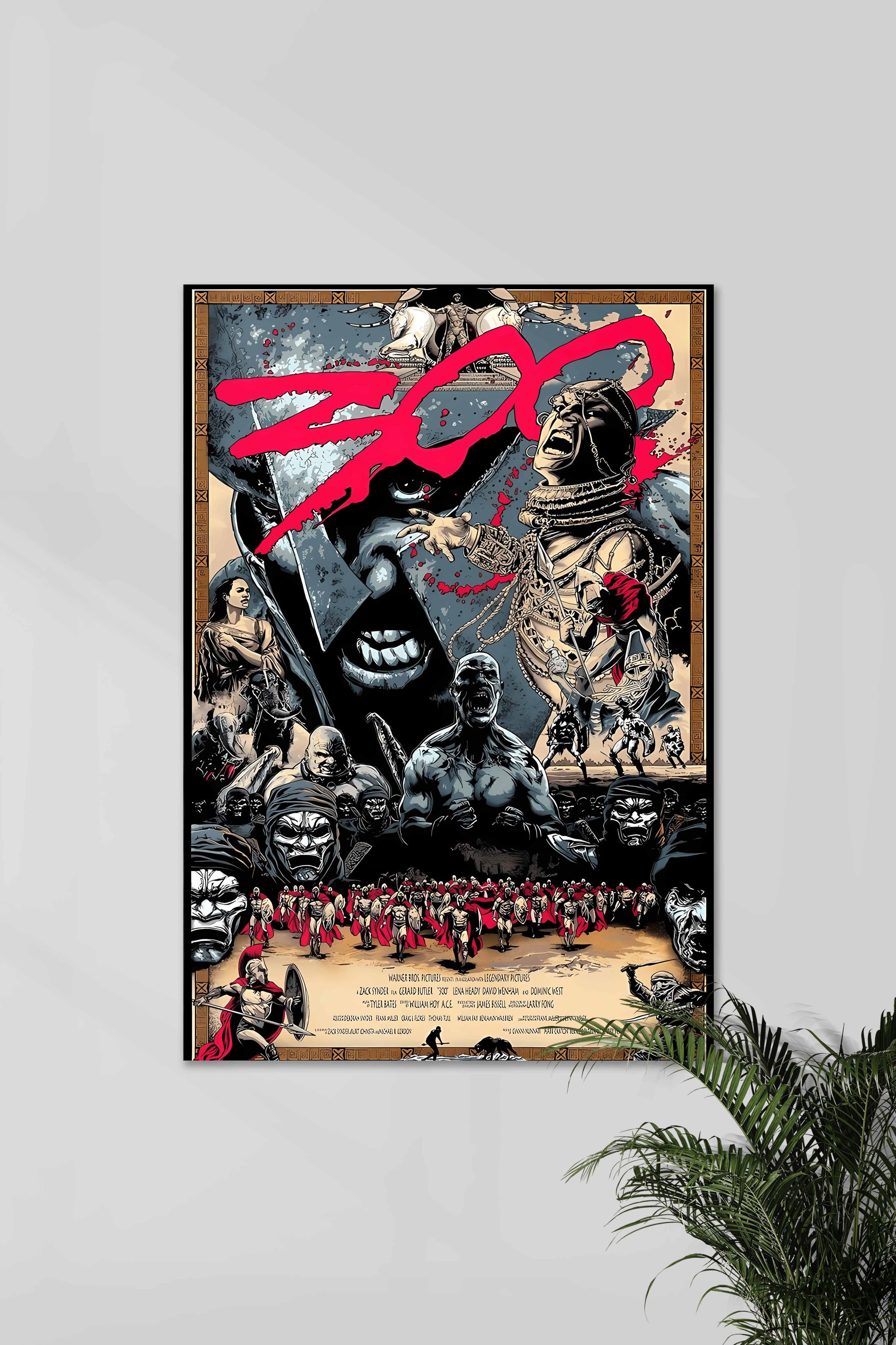 300 | Thirsty for Spartan Blood | Muurdecoratie | Wanddecoratie | Posters voor huis en tuin