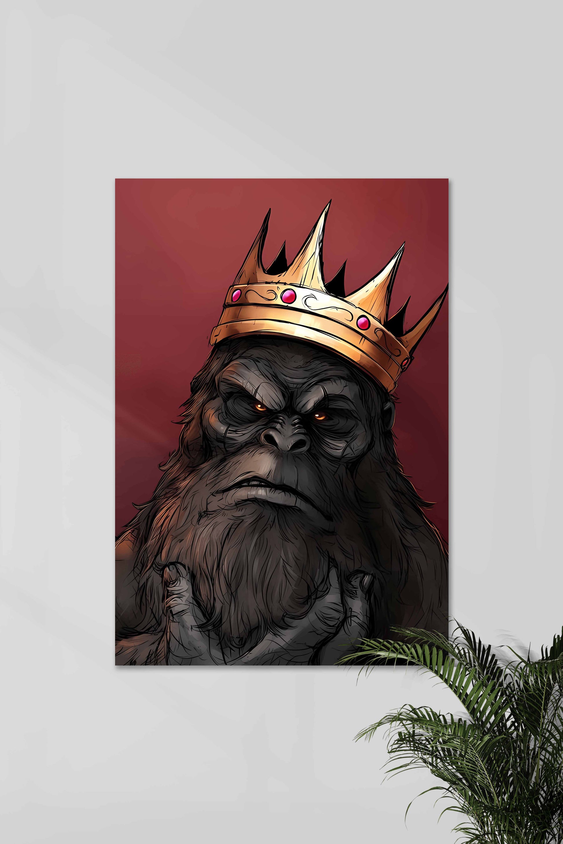 The King | The King Kong | Muurdecoratie | Wanddecoratie | Posters | Schilderijen | Canvas Kunst