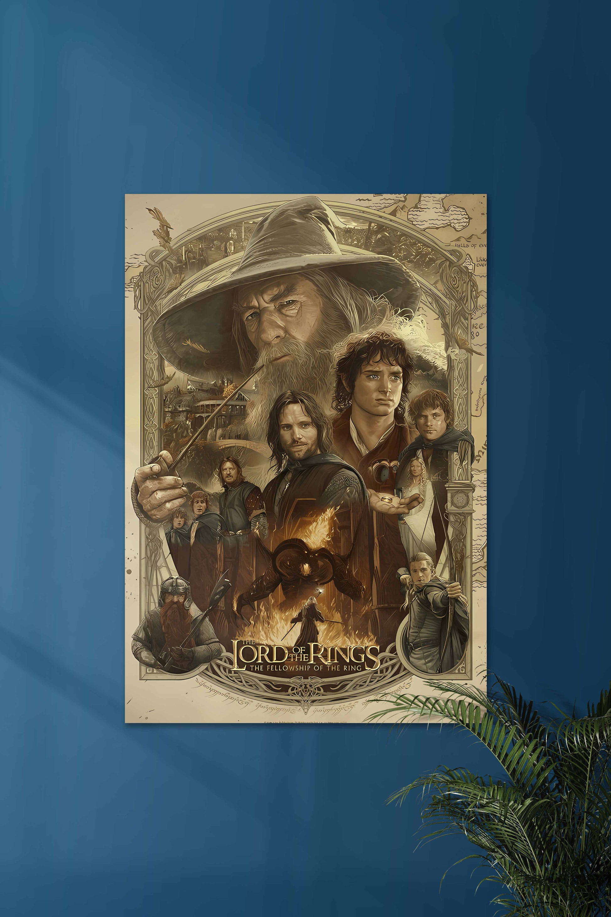 The Fellowship of the Ring | The Lord of the Rings | Muurdecoratie | Film Poster Wanddecoratie