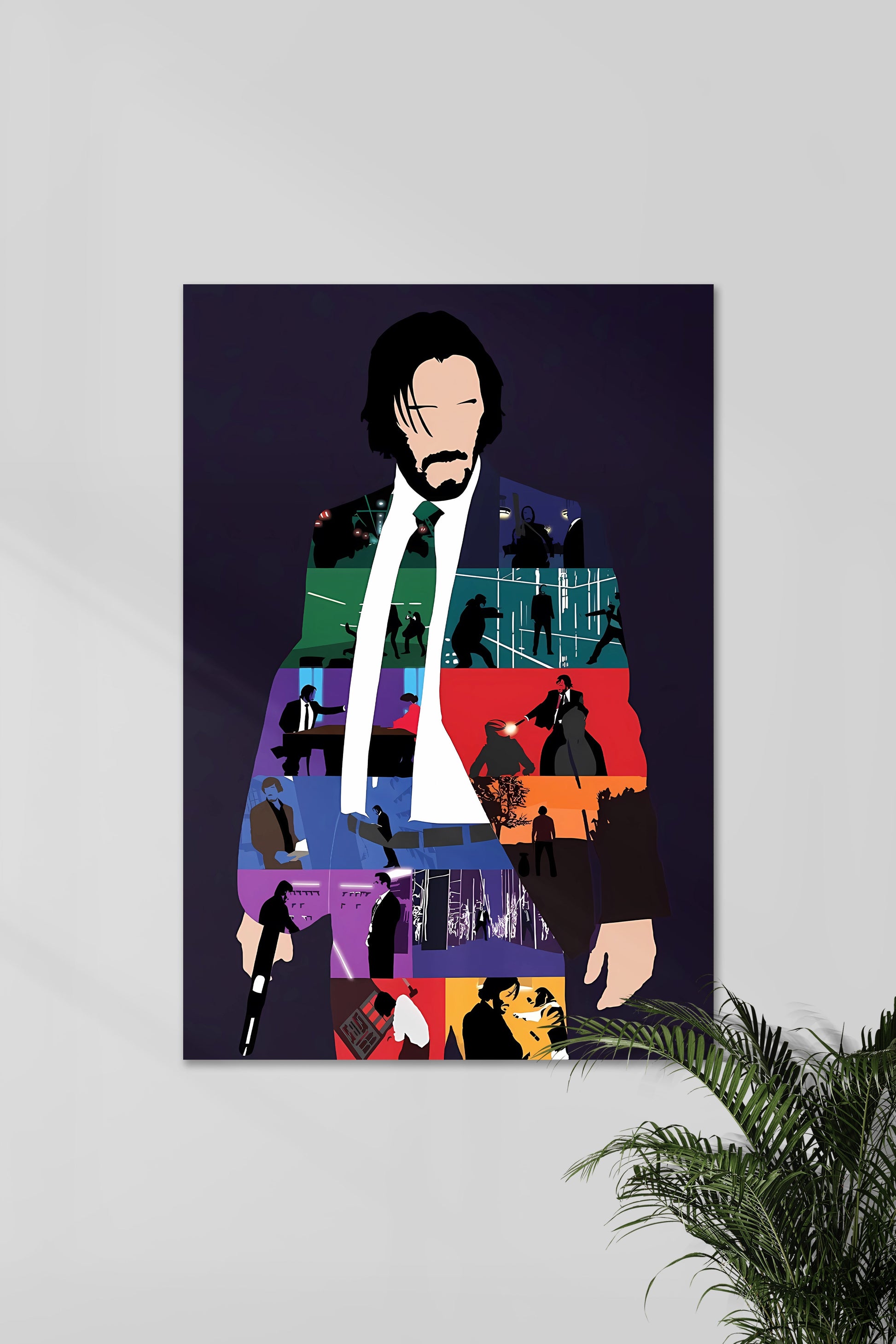JOHN WICK All in One VECTOR | Posters | Muurdecoratie | Wanddecoratie | Film Poster | Canvas Kunst