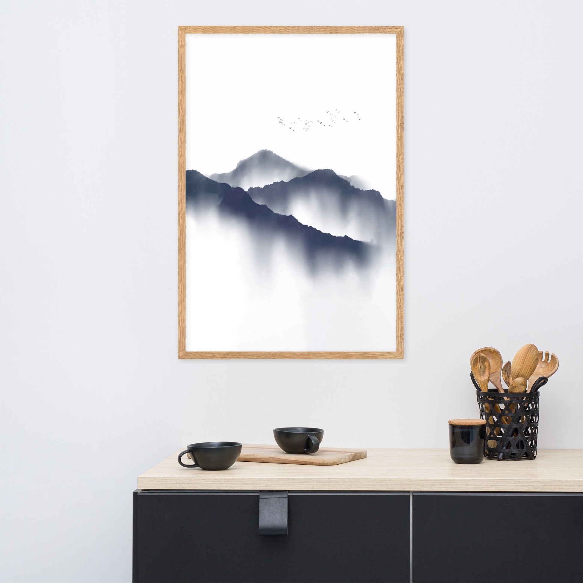 Misty Mountains | Muurdecoratie | Wanddecoratie | Posters | Berglandschap | Schilderijen | Canvas Kunst