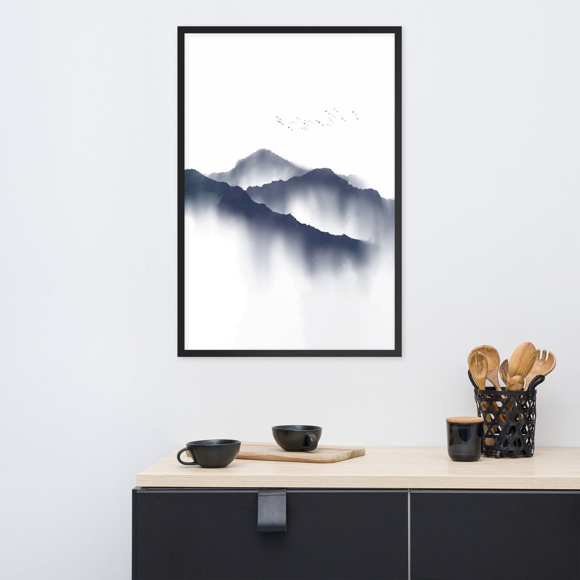 Misty Mountains | Muurdecoratie | Wanddecoratie | Posters | Berglandschap | Schilderijen | Canvas Kunst