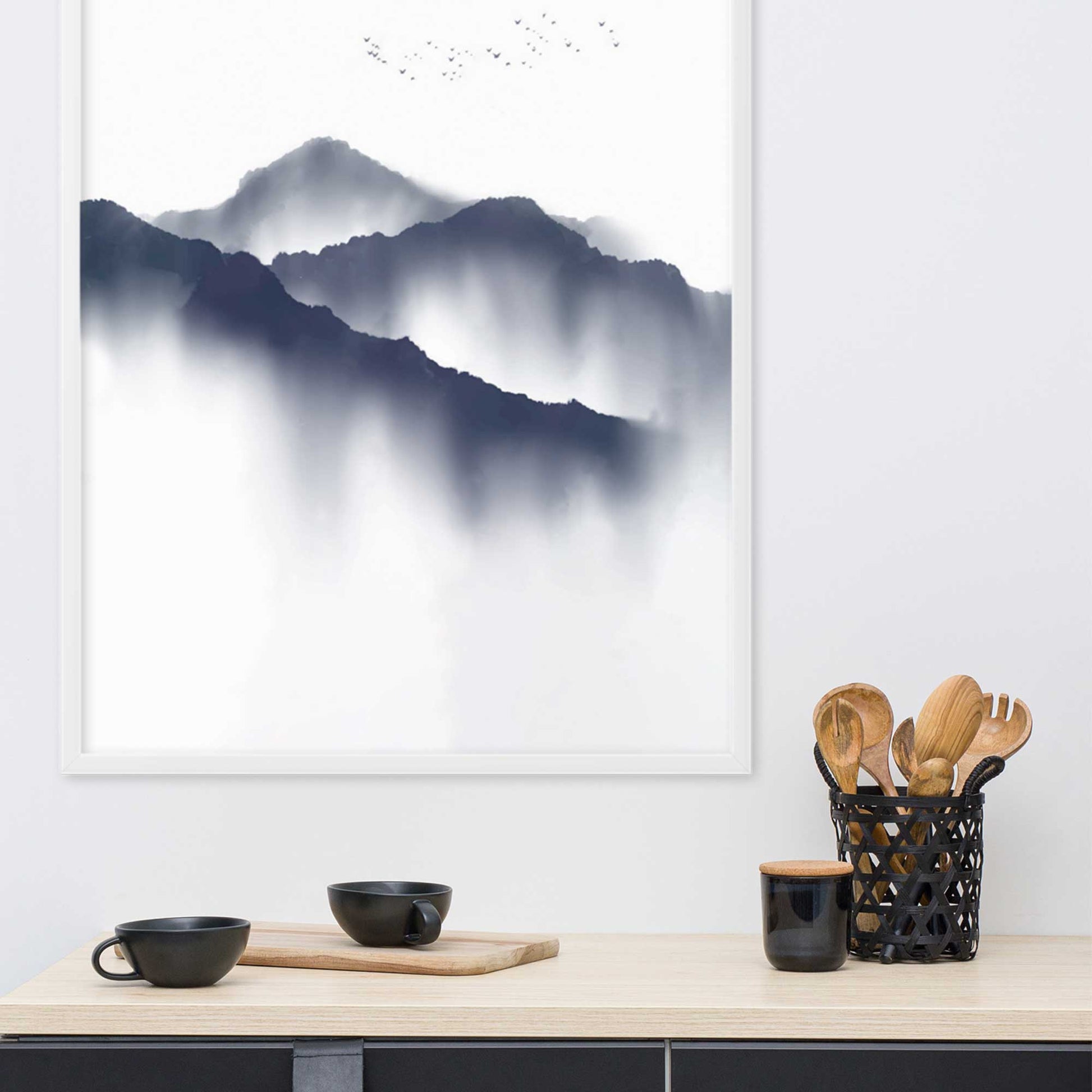 Misty Mountains | Muurdecoratie | Wanddecoratie | Posters | Berglandschap | Schilderijen | Canvas Kunst