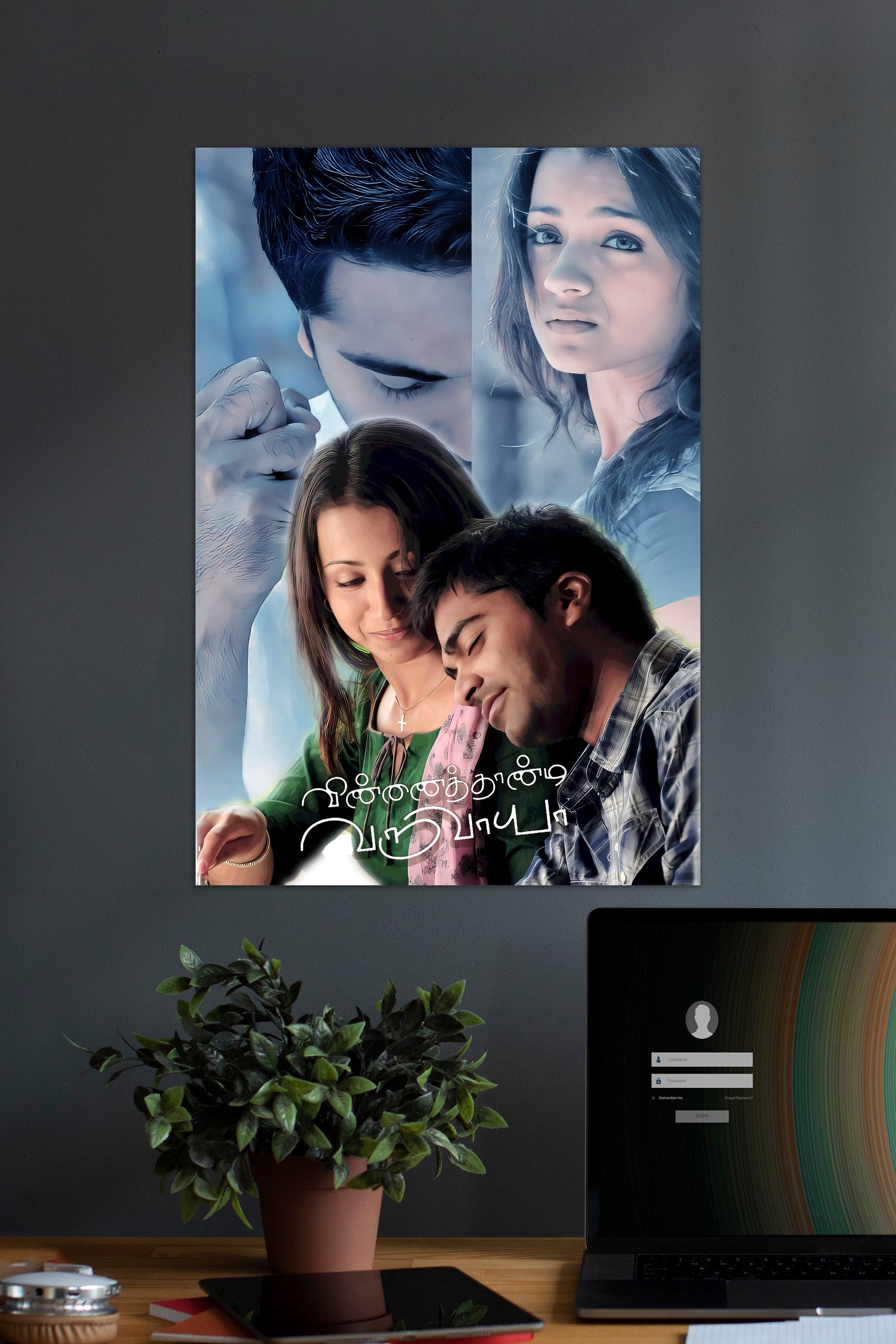 Vinnaithaandi Varuvaayaa Poster | Kollywood Wanddecoratie | Muurdecoratie Film | Posters Kunst