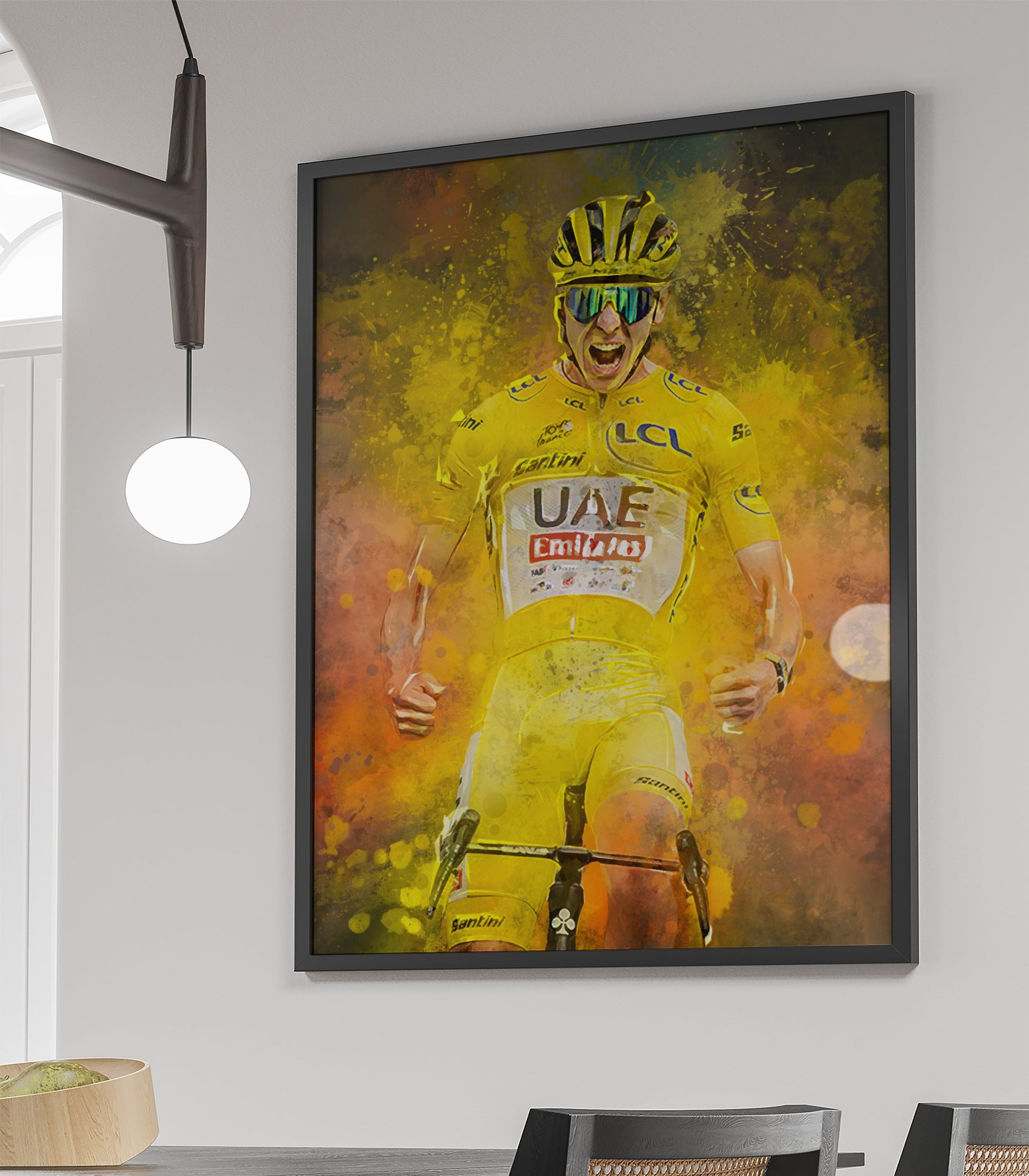 Pogacar sport posters | Muurdecoratie voor liefhebbers | Wanddecoratie voor thuis en tuin