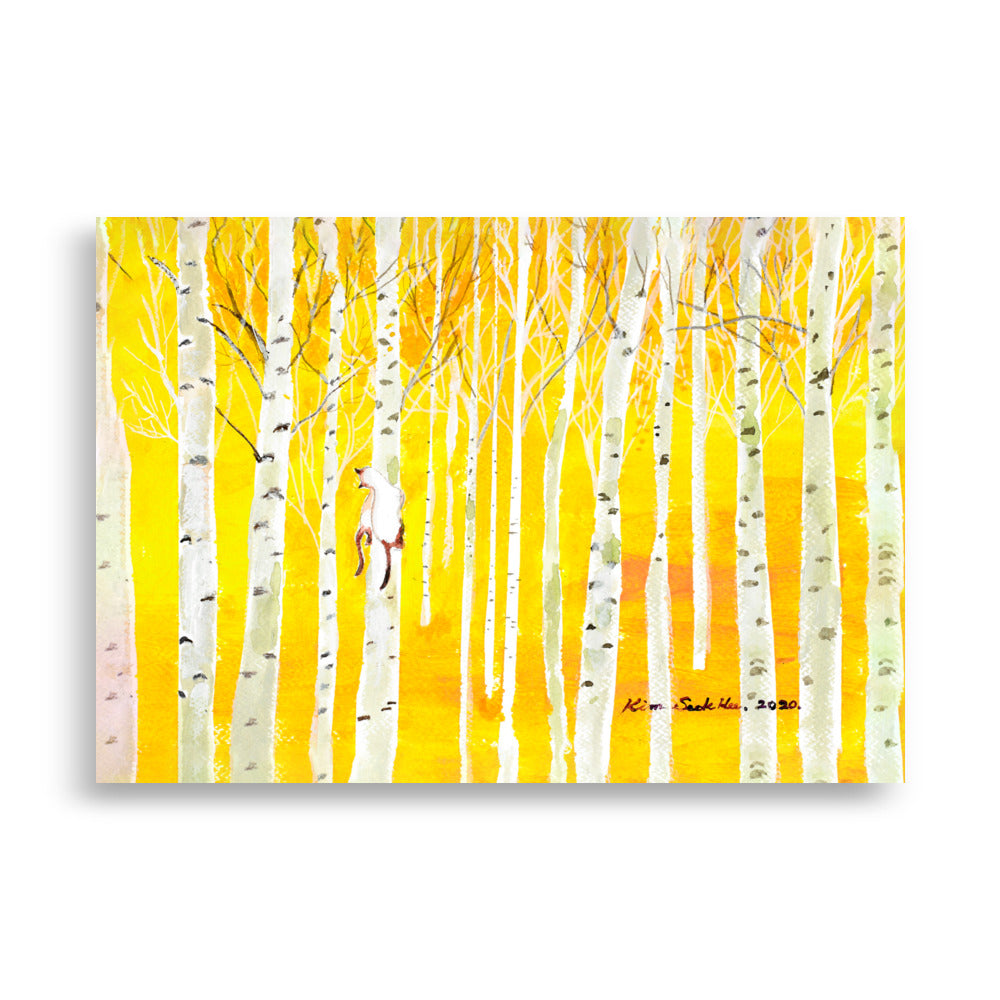 Birkenwald Birch Forest Poster | Wanddecoratie | Muurdecoratie | Kunst voor Thuis | Natuurlijke Print