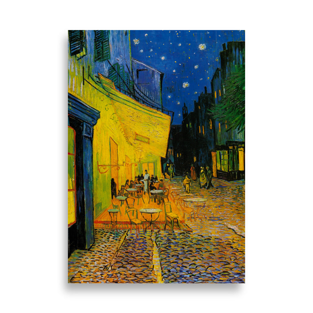 Dreamy Night Terras Poster | Luminescente Landschap Kunst | Muurdecoratie | Wanddecoratie