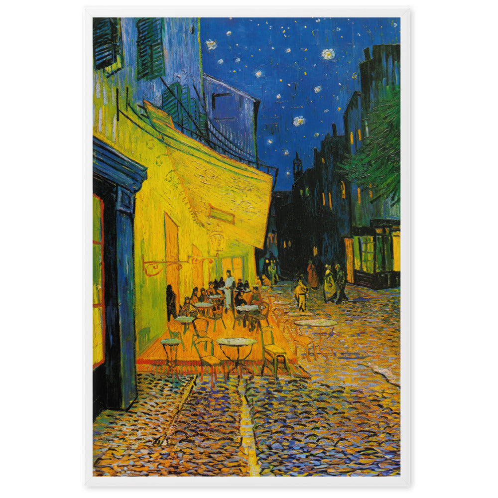 Dreamy Night Terras Poster | Luminescente Landschap Kunst | Muurdecoratie | Wanddecoratie