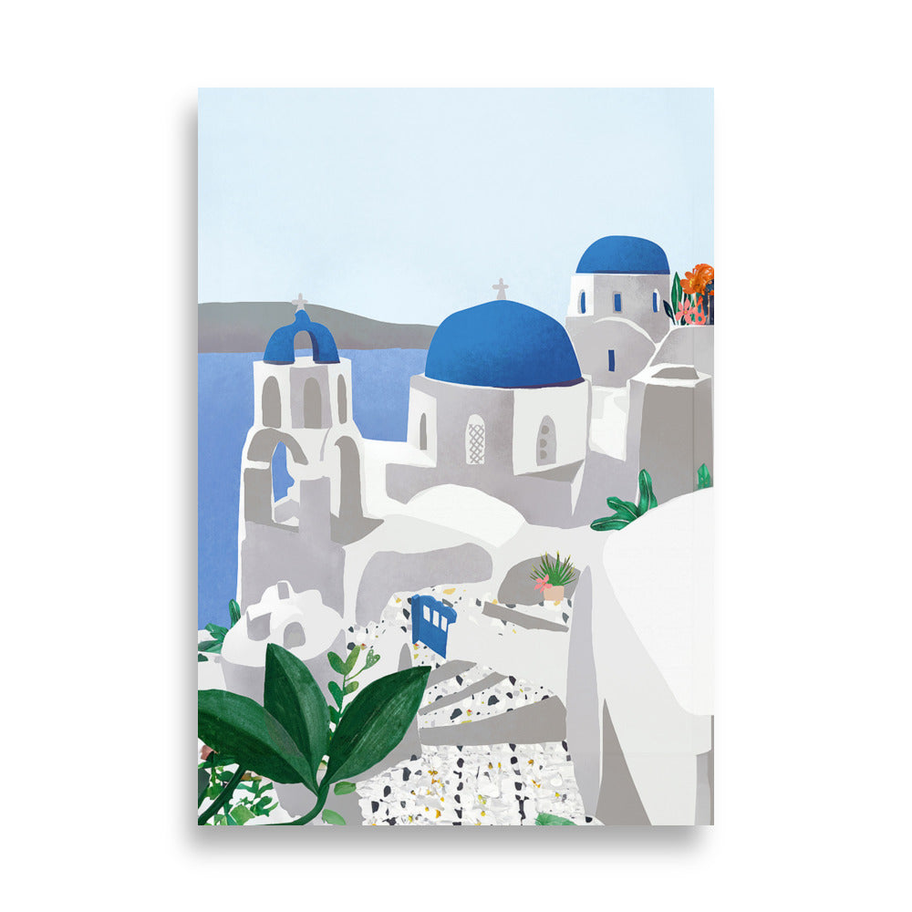 Santorini | Muurdecoratie | Griekse Eiland | Wanddecoratie | Posters | Huis en Tuin Kunst
