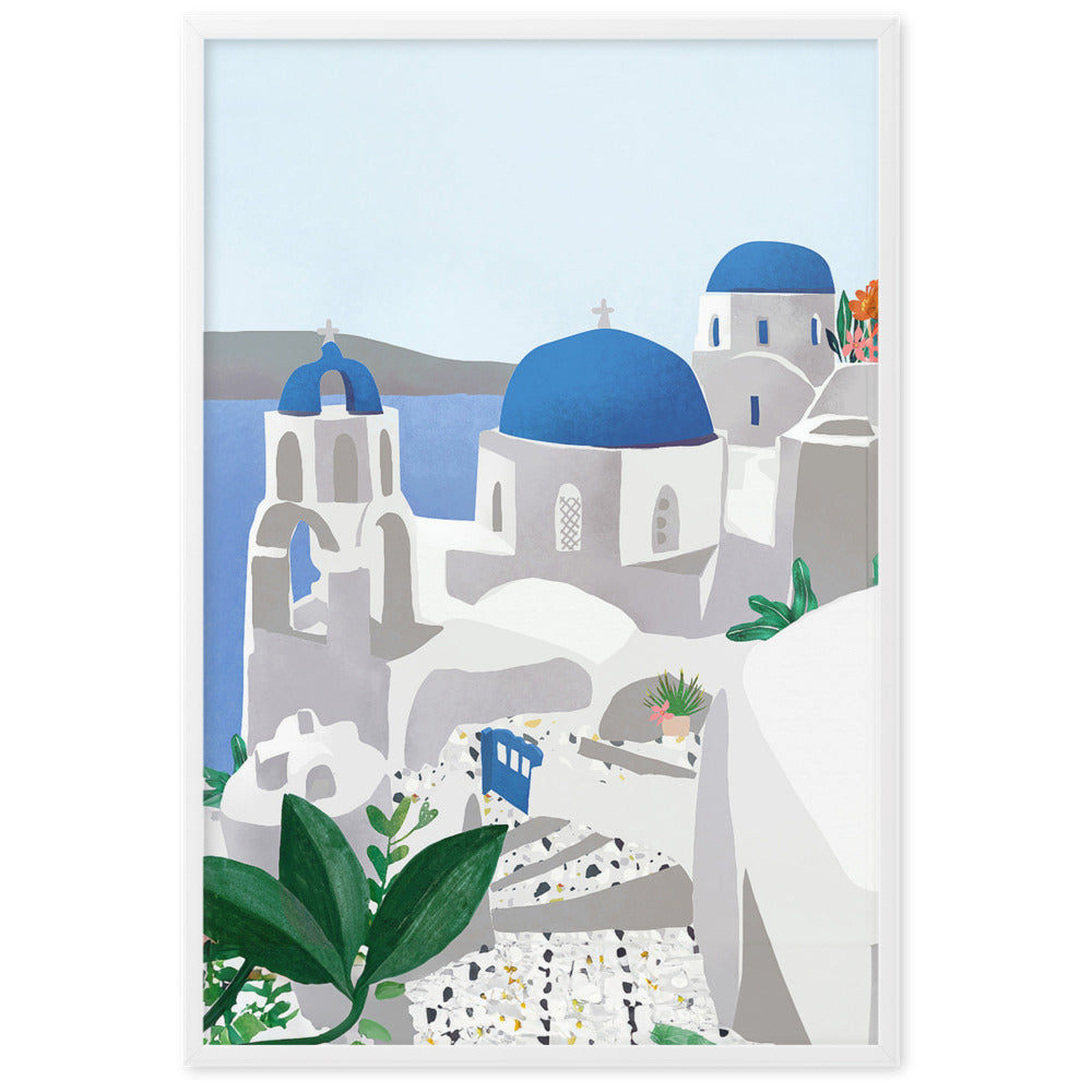 Santorini | Muurdecoratie | Griekse Eiland | Wanddecoratie | Posters | Huis en Tuin Kunst
