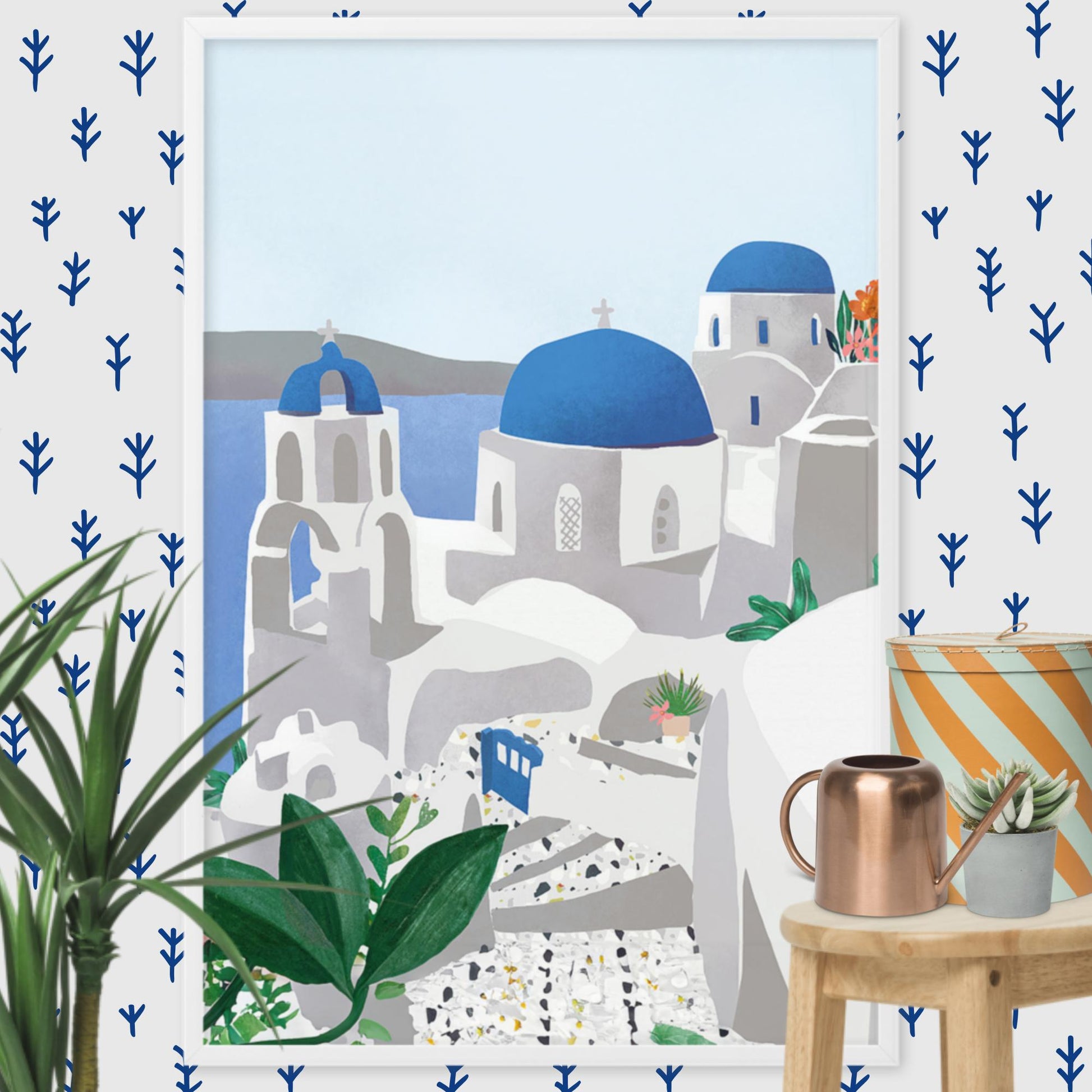 Santorini | Muurdecoratie | Griekse Eiland | Wanddecoratie | Posters | Huis en Tuin Kunst