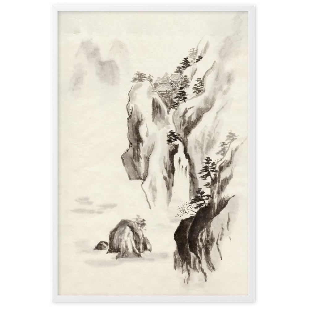 Temple in the rock | Muurdecoratie | Wanddecoratie | Posters | Huis en tuin kunst | Decoratieve print