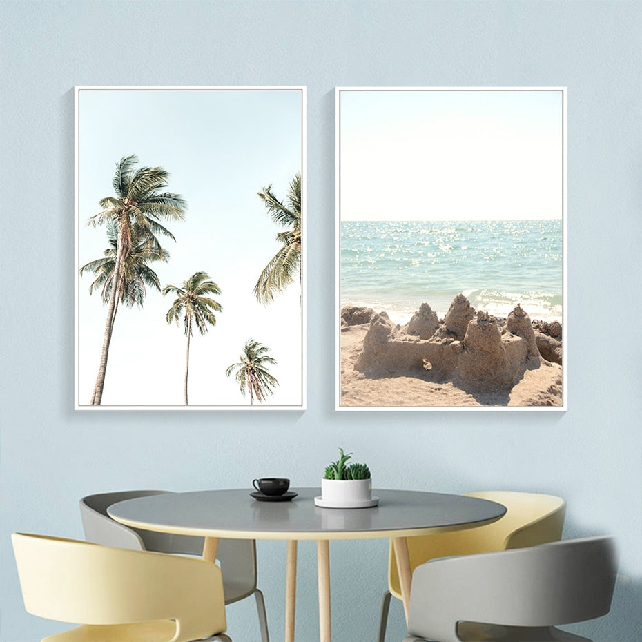 Tropical Beach | Ocean Sunset | Muurdecoratie | Schilderijen aan Zee | Posters Landschap | Nautische Wanddecoratie | Woonkamer Muurdecoratie