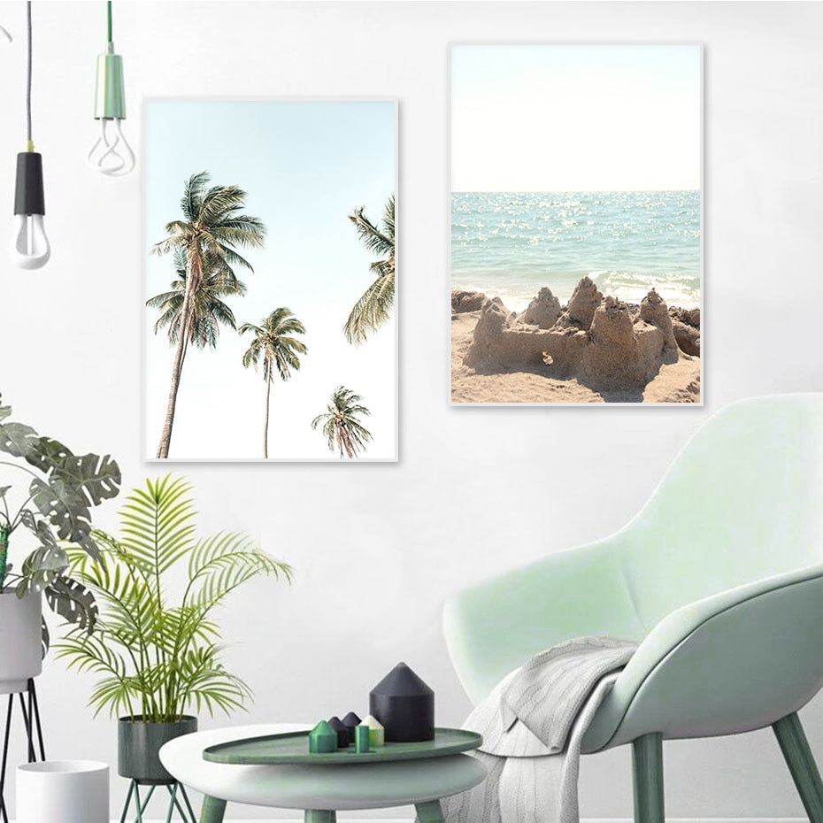 Tropical Beach | Ocean Sunset | Muurdecoratie | Schilderijen aan Zee | Posters Landschap | Nautische Wanddecoratie | Woonkamer Muurdecoratie