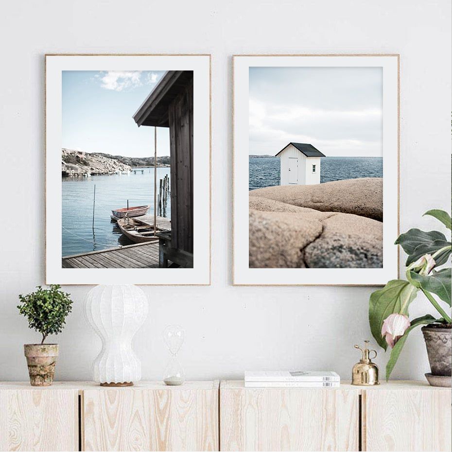Archipelago Scene | Muurdecoratie Poster | Eiland Landschap Afdruk | Wanddecoratie voor Thuis