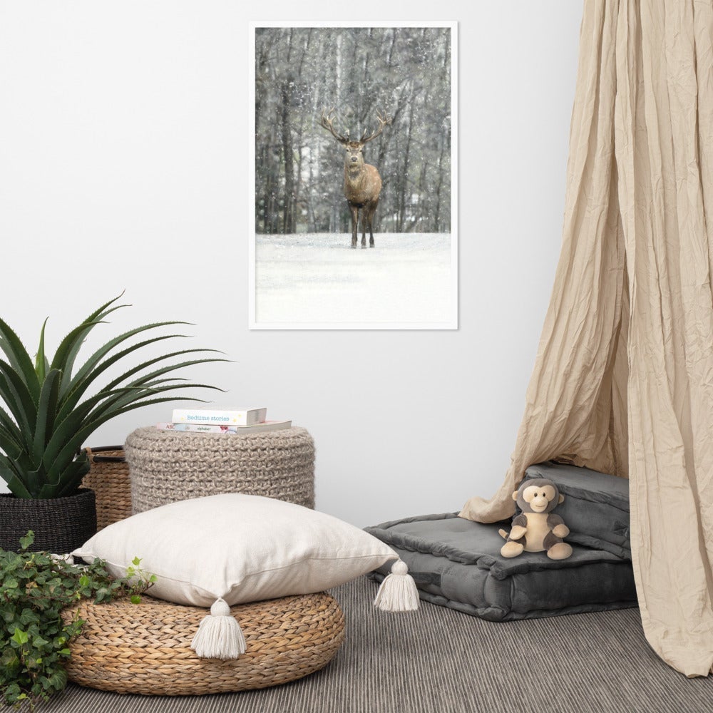 Hi Deer poster | Muurdecoratie | Seizoensgebonden wanddecoratie | Winter editions kunst | Posters kopen